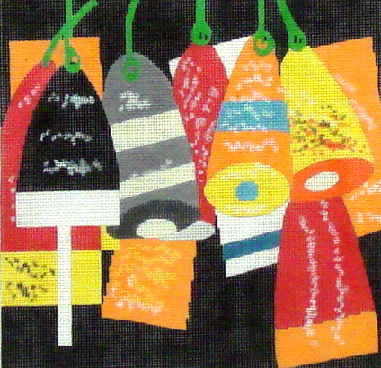 Buoys (includes stitch guide) (handpainted from Wellesley Needlepoint Collection Buoys (includes stitch guide) (handpainted from Wellesley Needlepoint Collection