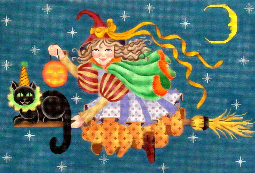 Little Witch with Broom (Hand Painted by Brenda Stofft) Little Witch with Broom (Hand Painted by Brenda Stofft)
