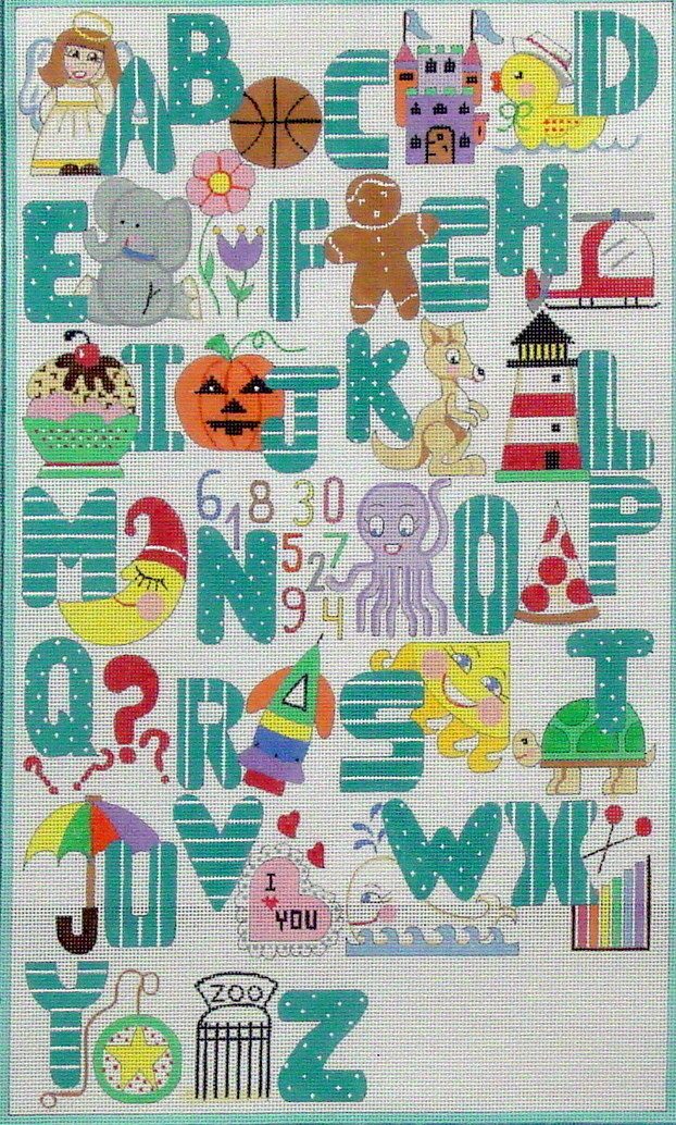 Turquoise Alphabet (Handpainted by Alice Peterson Company) Turquoise Alphabet (Handpainted by Alice Peterson Company)