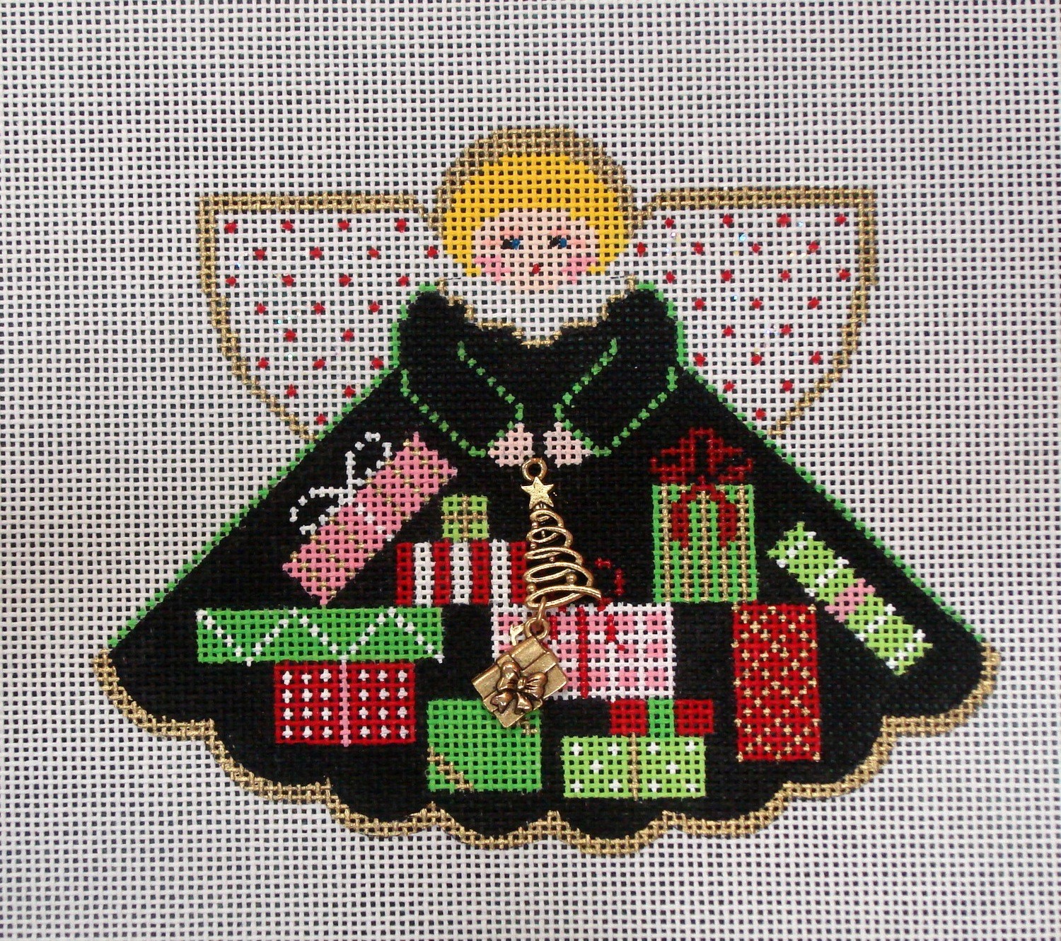 Piles of Presents (Angel with charms) (Handpainted by Painted Pony Designs) Piles of Presents (Angel with charms) (Handpainted by Painted Pony Designs)