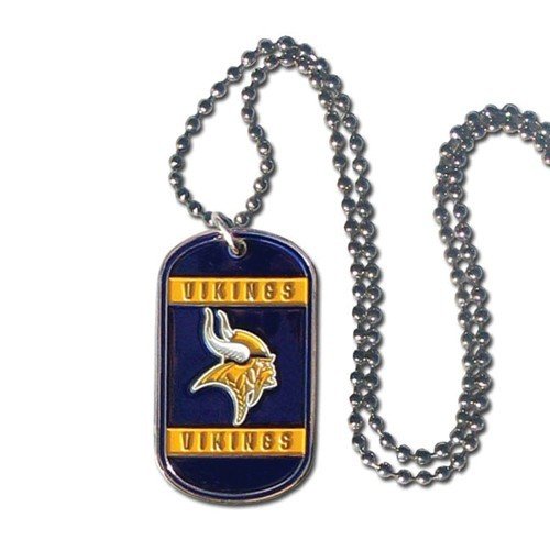 NFL Vikings 36 Inch Dogtag Chain Necklace NFL Vikings 36 Inch Dogtag Chain Necklace