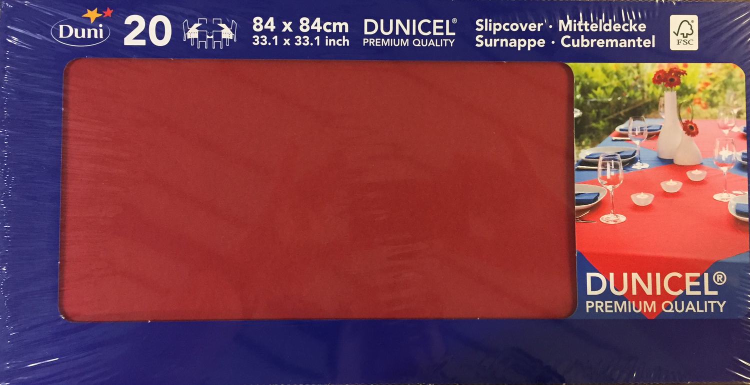 Duni napperon BORDEAU 84 x 84 cm 20st Duni napperon BORDEAU 84 x 84 cm 20st