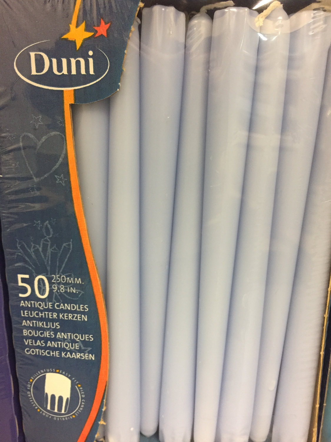 Duni kaars aqua 50st Duni kaars aqua 50st