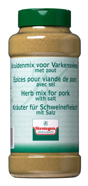 Varkensvleeskruiden met zout Verstegen 950g Varkensvleeskruiden met zout Verstegen 950g