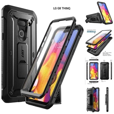 Case LG G8 Thinq Super Carcasa c/ Mica c/ Gancho Alta Protección en Caídas Case LG G8 Thinq Super Carcasa c/ Mica c/ Gancho Alta Protección en Caídas