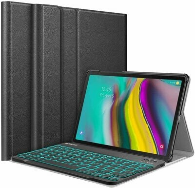 Funda @ teclado Samsung Galaxy Tab S5e 10.5 2019 Bluetooth Retro Iluminado negro Funda @ teclado Samsung Galaxy Tab S5e 10.5 2019 Bluetooth Retro Iluminado negro