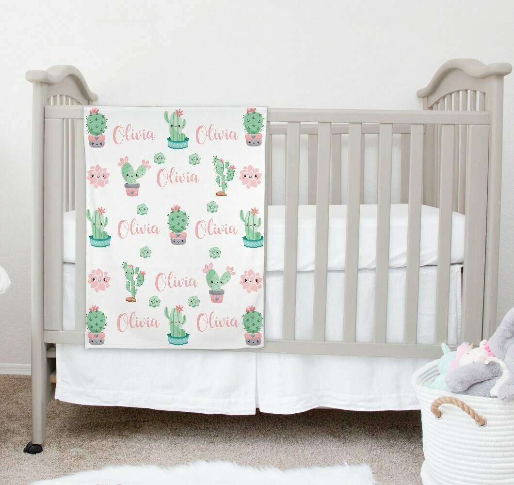 cactus baby girl bedding