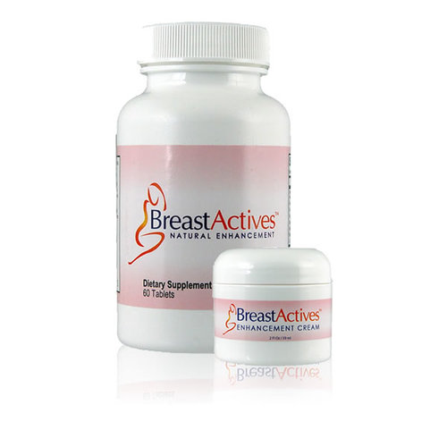 Breast Actives Breast Enhancement Pills and Cream 60caps+59ml