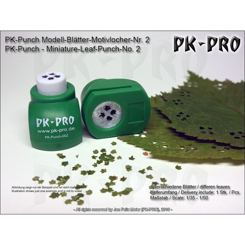 PK-Punch - Modell-Blätter-Motivlocher-Nr. 2 - (4xBlätter-Mix) - PK-Pro PK-Punch - Modell-Blätter-Motivlocher-Nr. 2 - (4xBlätter-Mix) - PK-Pro