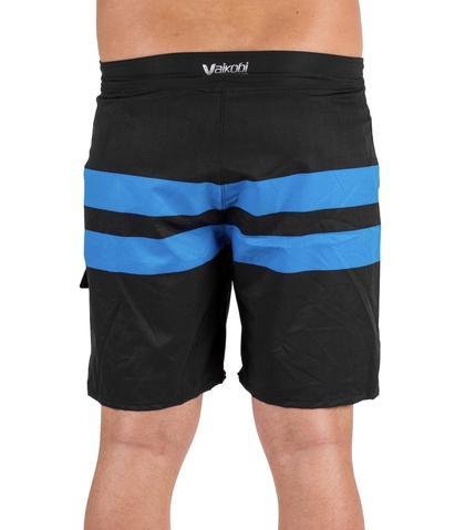 VAIKOBI PADDLE BOARD SHORTS- BLACK/ CYAN