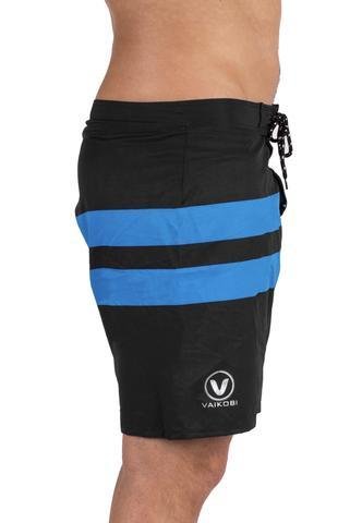 VAIKOBI PADDLE BOARD SHORTS- BLACK/ CYAN