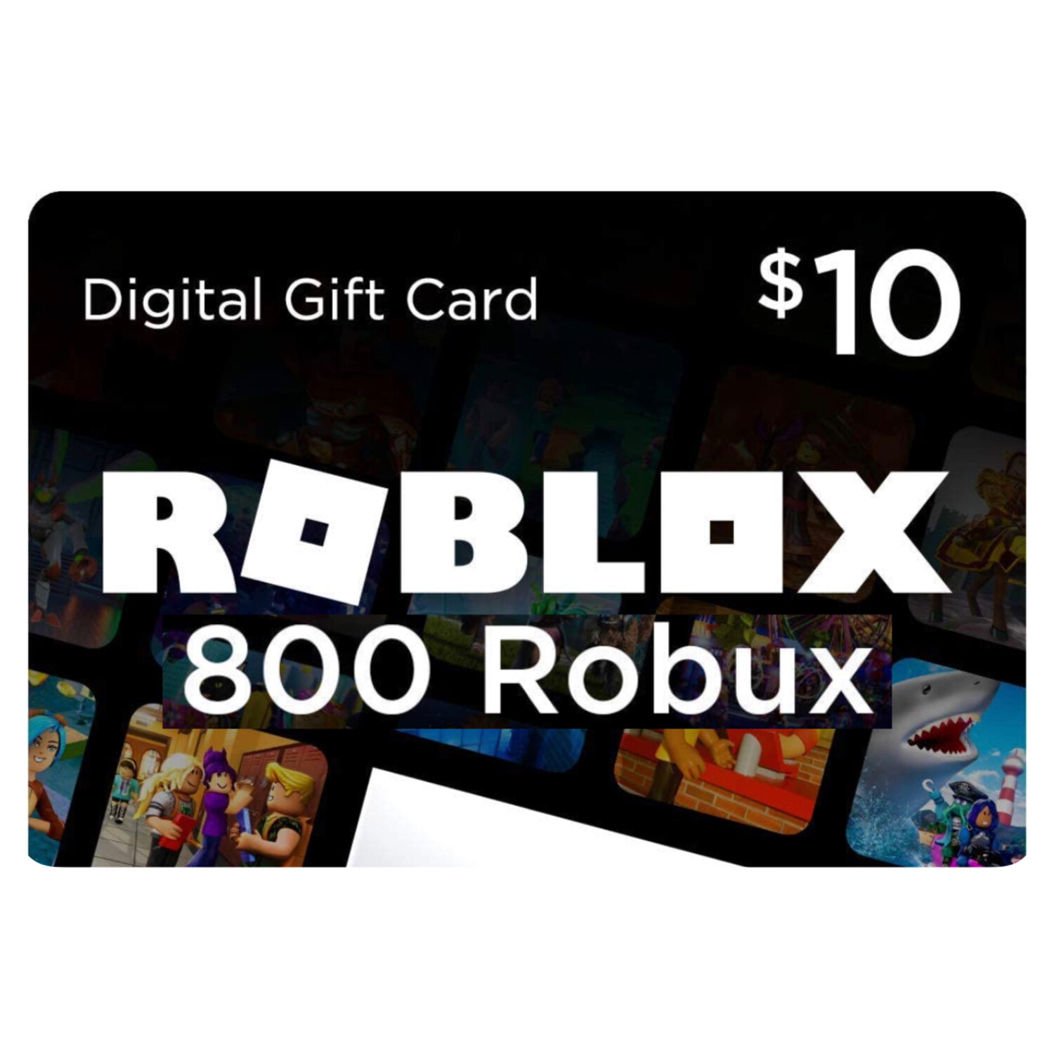 Roblox 10 Game Card 800 Robux