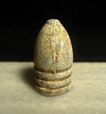 JUST ADDED ON 4/22 - GETTYSBURG - THE JOHN'S FARM / PICKETT'S CHARGE / ROSENSTEEL COLLECTION - Confederate Nose Cast .58 Caliber Bullet - found by the Sanders Brothers 1930s-1950s JUST ADDED ON 4/22 - GETTYSBURG - THE JOHN'S FARM / PICKETT'S CHARGE / ROSENSTEEL COLLECTION - Confederate Nose Cast .58 Caliber Bullet - found by the Sanders Brothers 1930s-1950s