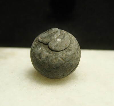 JUST ADDED ON 7/1 - BATTLE OF GETTYSBURG / WEST CONFEDERATE AVENUE (SEMINARY RIDGE) / ROSENSTEEL COLLECTION - Artillery Shell Case Shot with Sprue found by Ellwood Cullison - Not Much Left from Here JUST ADDED ON 7/1 - BATTLE OF GETTYSBURG / WEST CONFEDERATE AVENUE (SEMINARY RIDGE) / ROSENSTEEL COLLECTION - Artillery Shell Case Shot with Sprue found by Ellwood Cullison - Not Much Left from Here