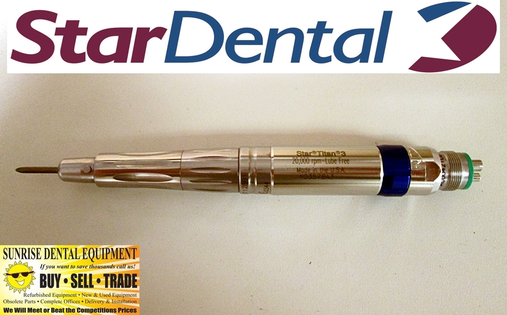 Star Dental Titan 3 Low Speed Handpiece 360° Swivel Back End *USED