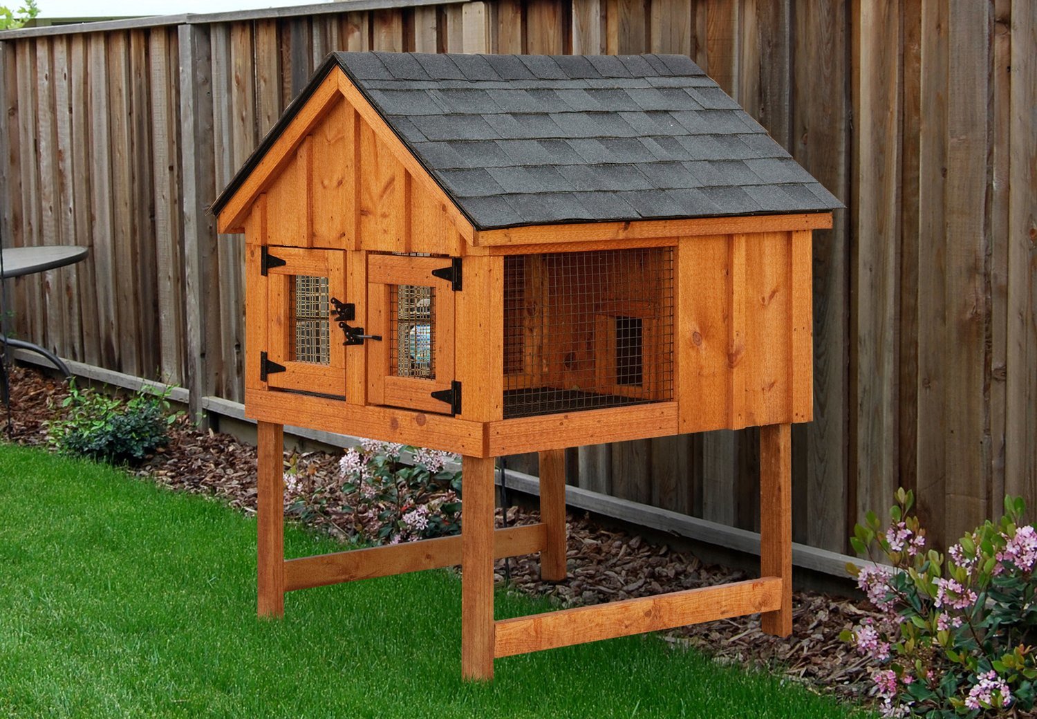 Amish-Built 4x4 Double Rabbit Hutch | Store - Large ...