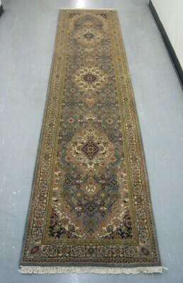 Indian Chakhari Runner 10'4 Lt Blue/Cream Indian Chakhari Runner 10'4 Lt Blue/Cream
