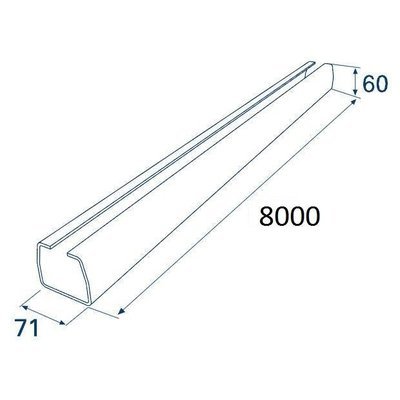 Балка прокатная х/к 71х60х3,5 8000мм Балка прокатная х/к 71х60х3,5 8000мм