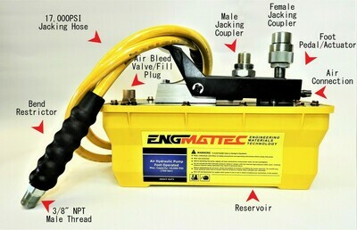 10000 psi air operated hydraulic pump with Hose & Coupler 10000 psi air operated hydraulic pump with Hose & Coupler
