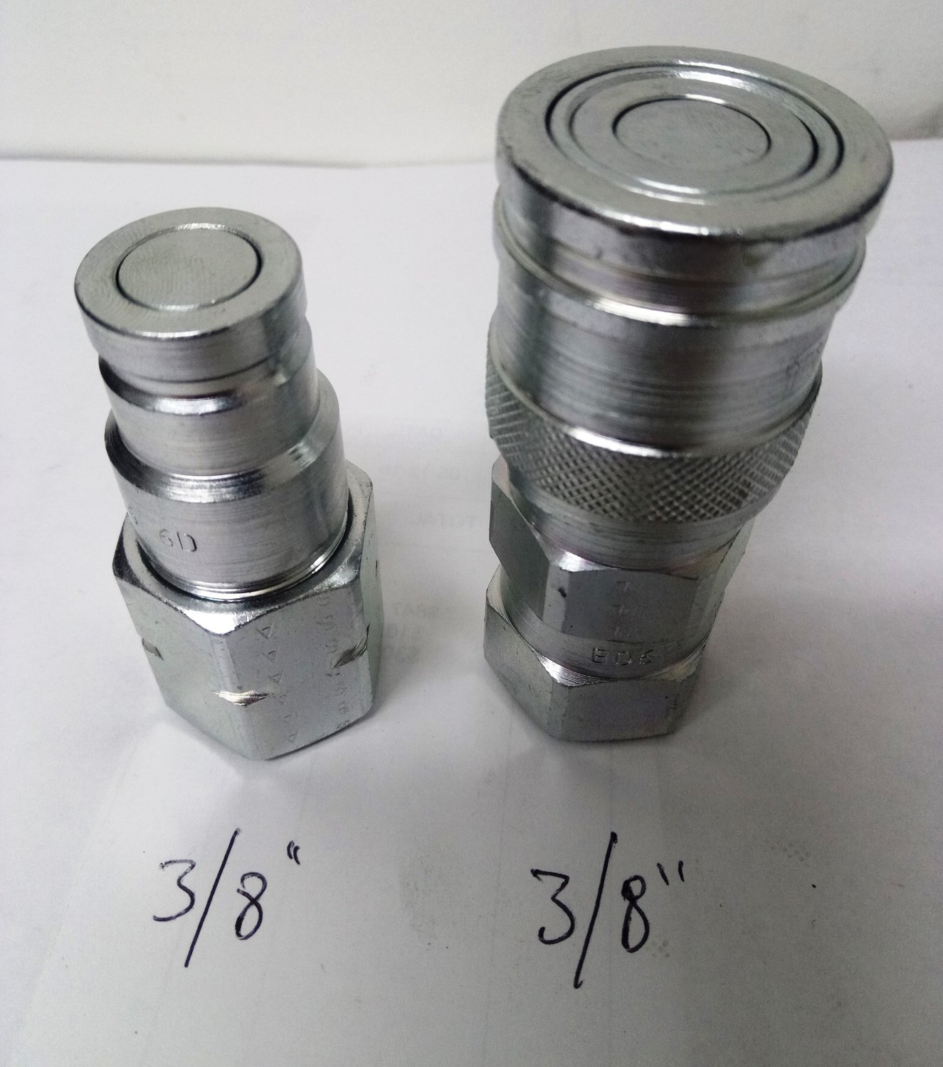 Flat Face Hydraulic Couplers 3/8" BSPP Males/Female Pairs Store Hydraulic Online