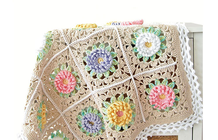 CROCHET PATTERN : English Garden Baby Blanket 00010