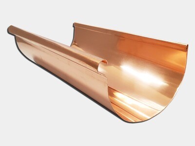 Reverse Bead Copper Half Round Gutter Reverse Bead Copper Half Round Gutter