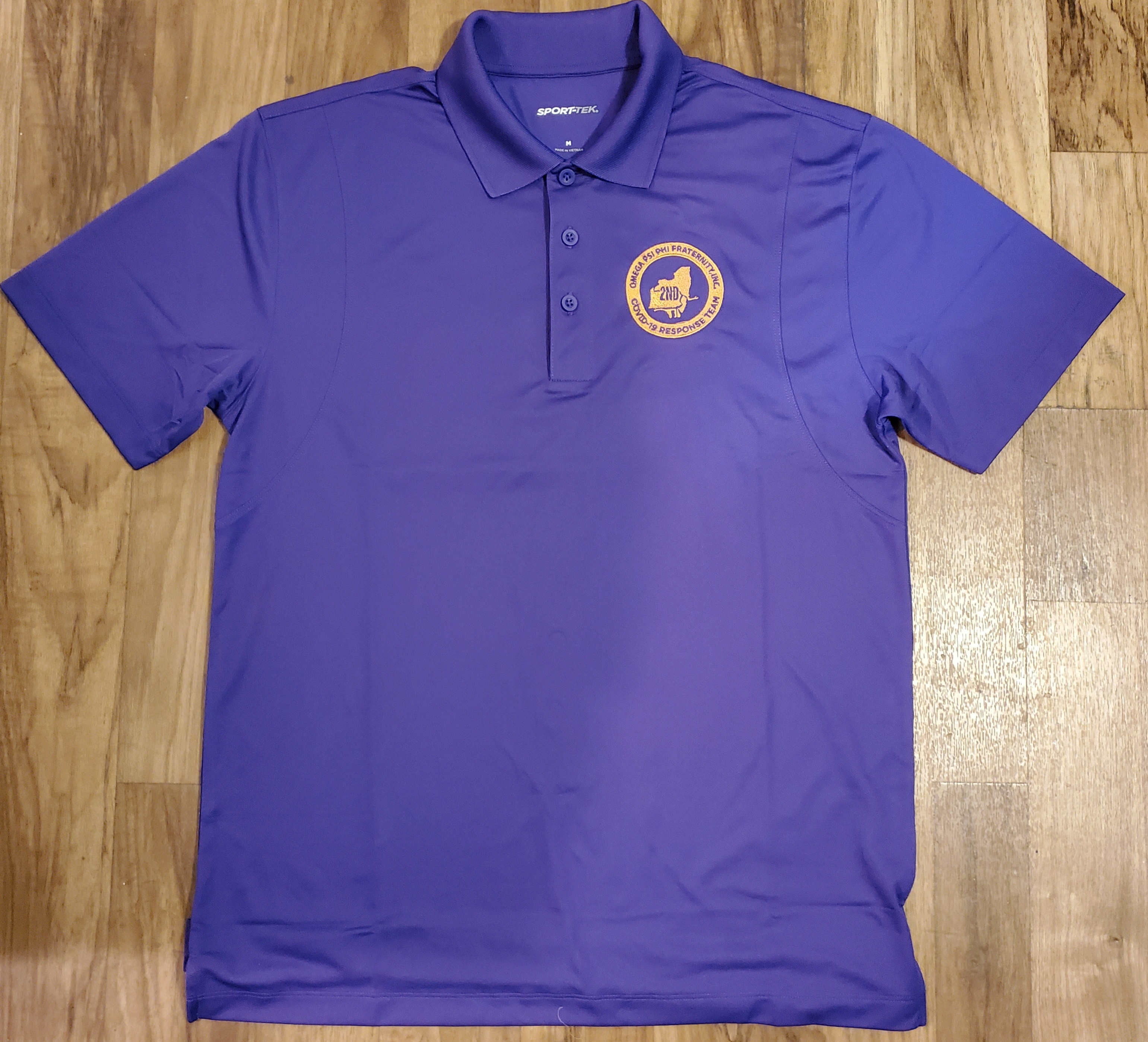 Omega Covid 19 2nd District Task Force-Purple Polo C19TPP001