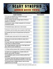 Printable Halloween Games Trivia Bingo Kids Adults