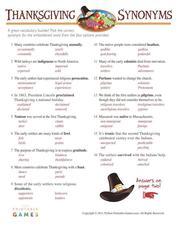 Thanksgiving Synonyms