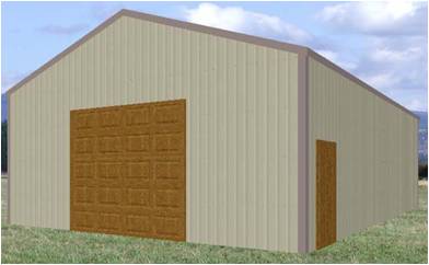 The 30' X 40' POLE BARN PLAN