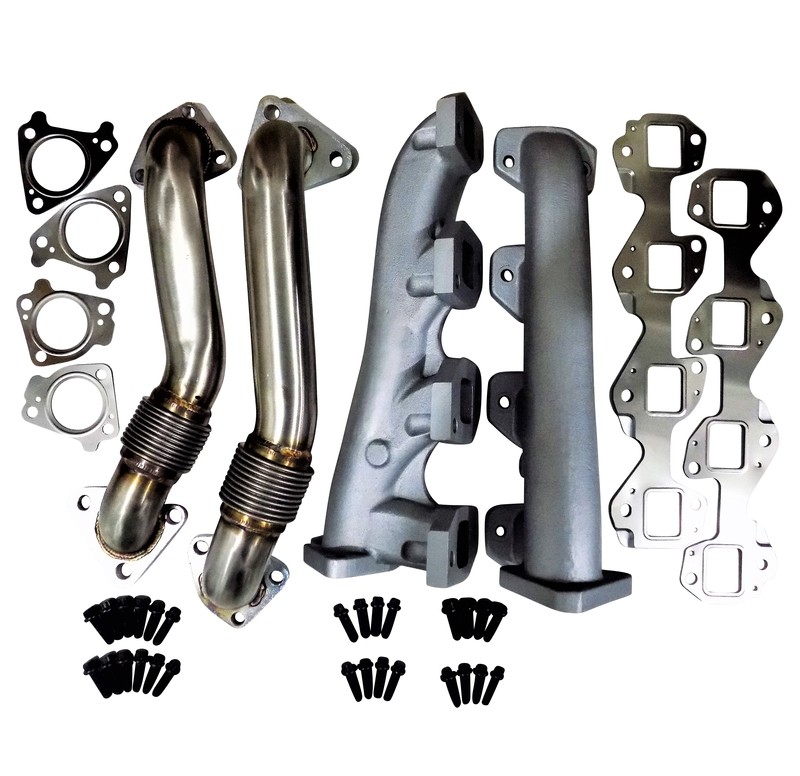 High Flow Exhaust Manifolds & Up Pipes 6.6l Duramax 2001-2016 LB7 LLY 6.0 Powerstroke Exhaust Manifold Torque Specs