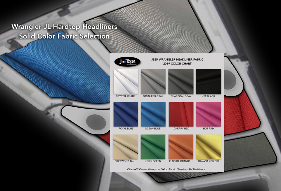 Jeep Wrangler JL HEADLINERS 6 Colors JTopsUSA