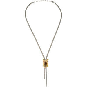 Stainless Steel Mesh Lariat Necklace + Bracelet (Set) Stainless Steel Mesh Lariat Necklace + Bracelet (Set)