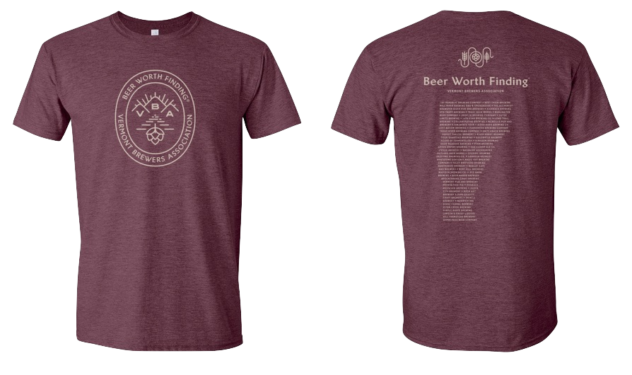 VT Brewers Beer Worth Finding T-Shirt Heather Maroon VT Brewers Beer Worth Finding T-Shirt Heather Maroon