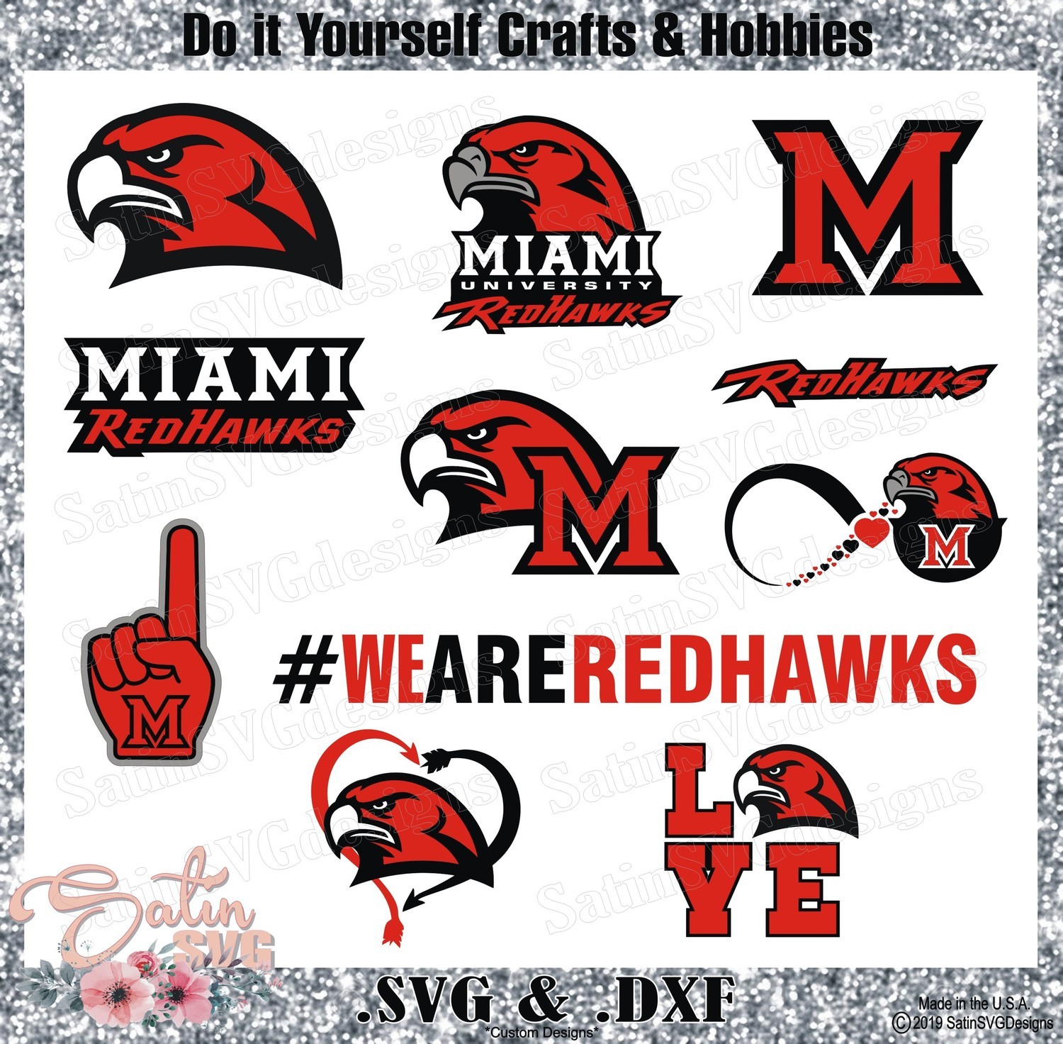 Download Miami Redhawks Set Design SVG Files, Cricut, Silhouette ...