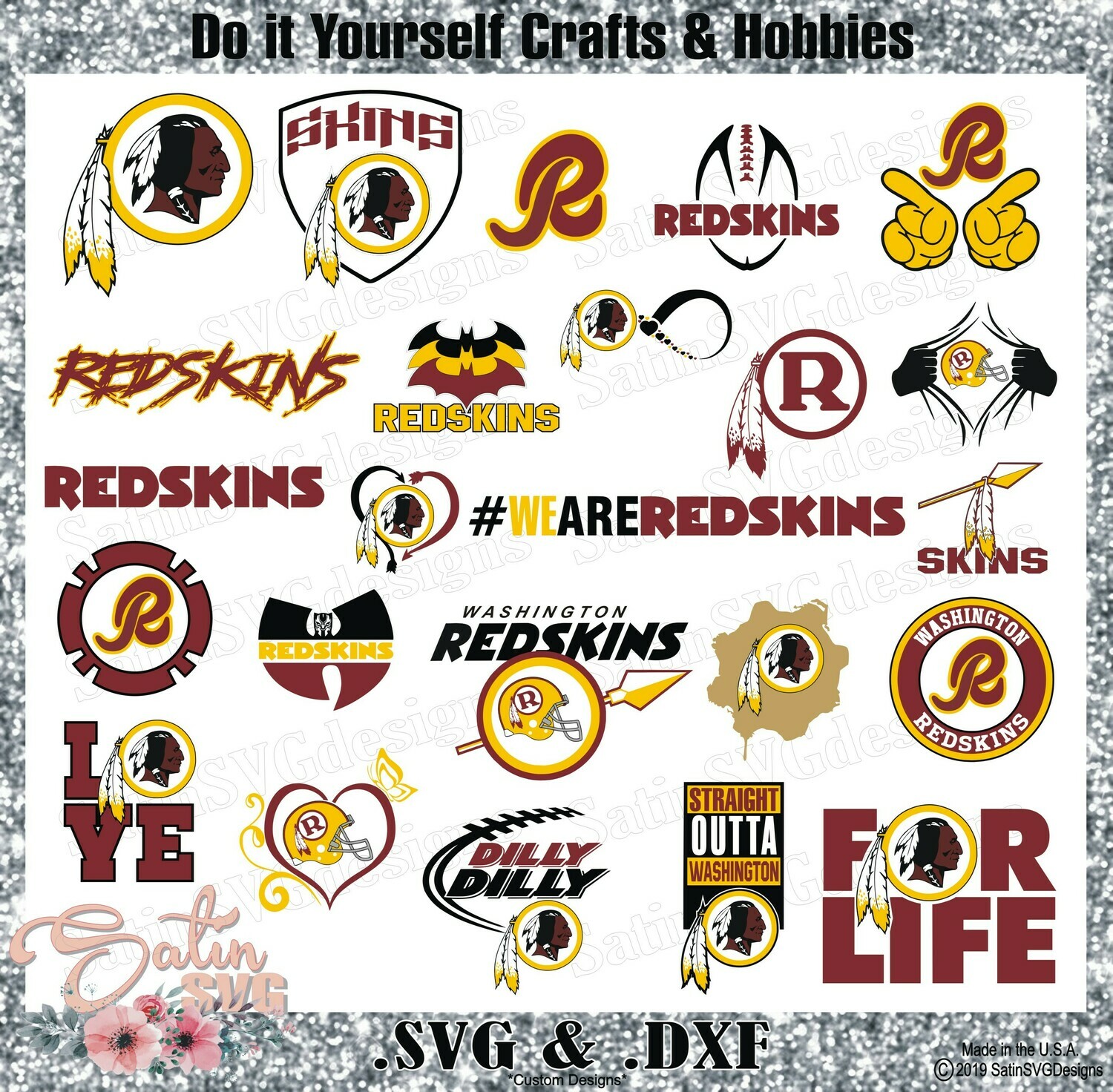 Download Washington Redskins Design Set NEW SVG Files, NFL Football ...