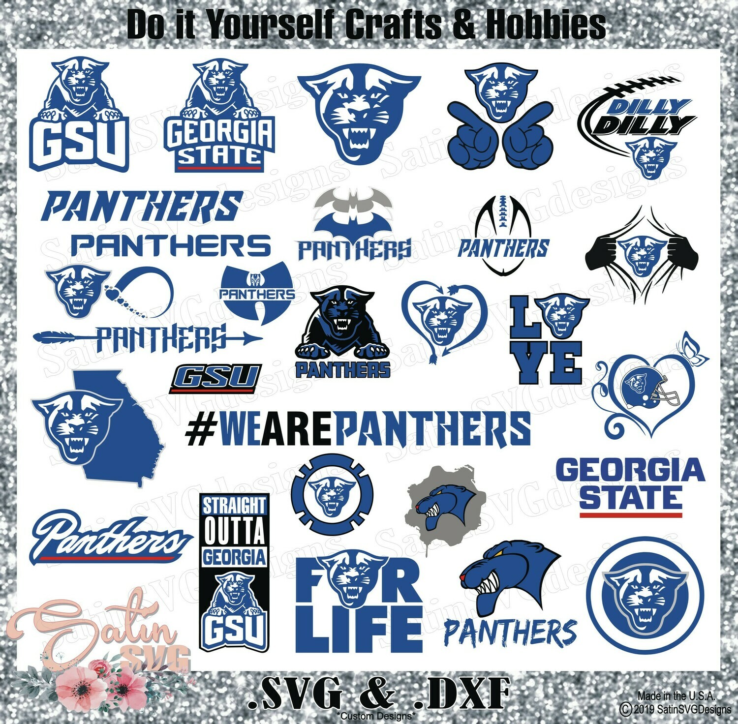 Download Georgia State Panthers SET Design SVG Files, Cricut, Silhouette Studio, Digital Cut Files