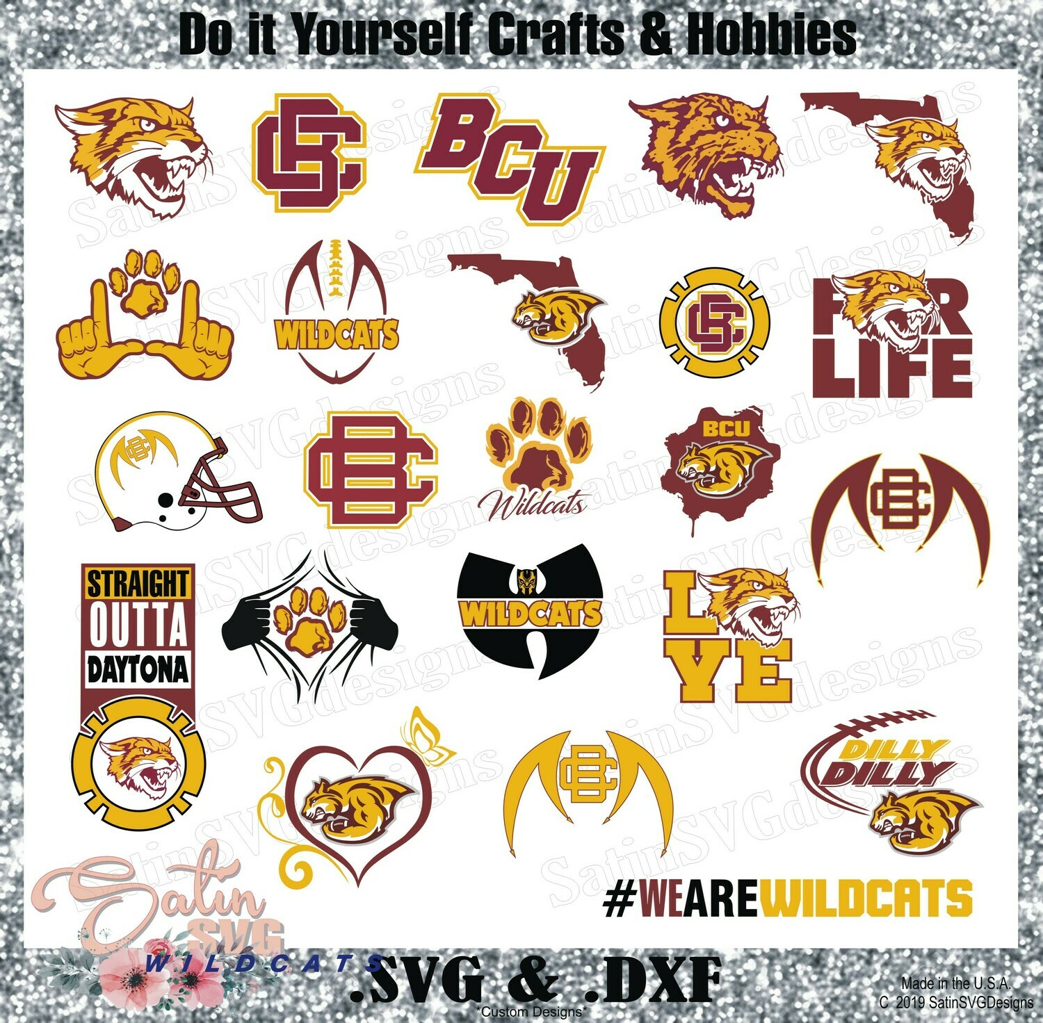 Download Bethune-Cookman Wildcats NEW Custom Design SVG Files ...