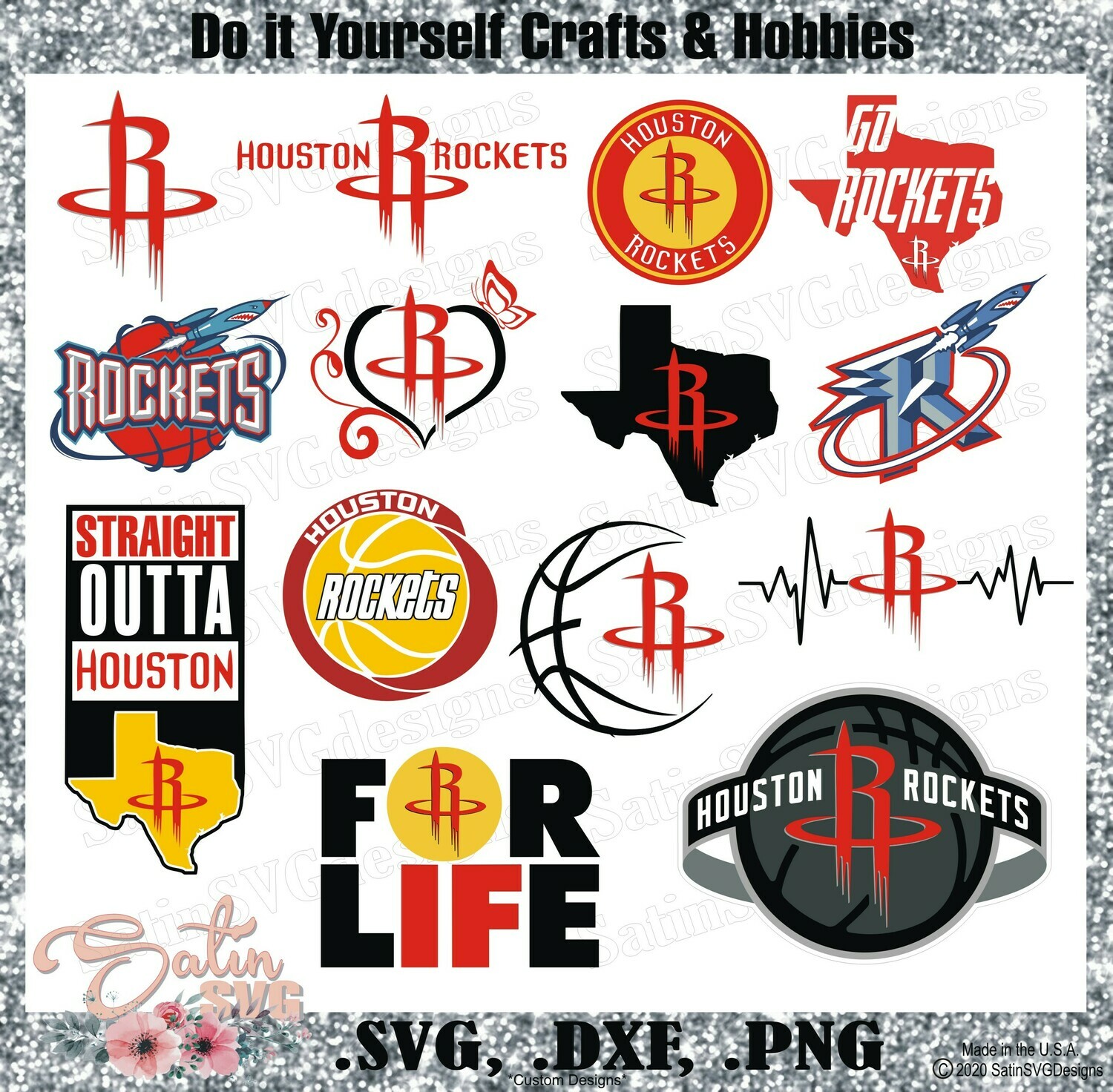 Download Houston Rockets Basketball NEW Custom Designs. SVG Files ...