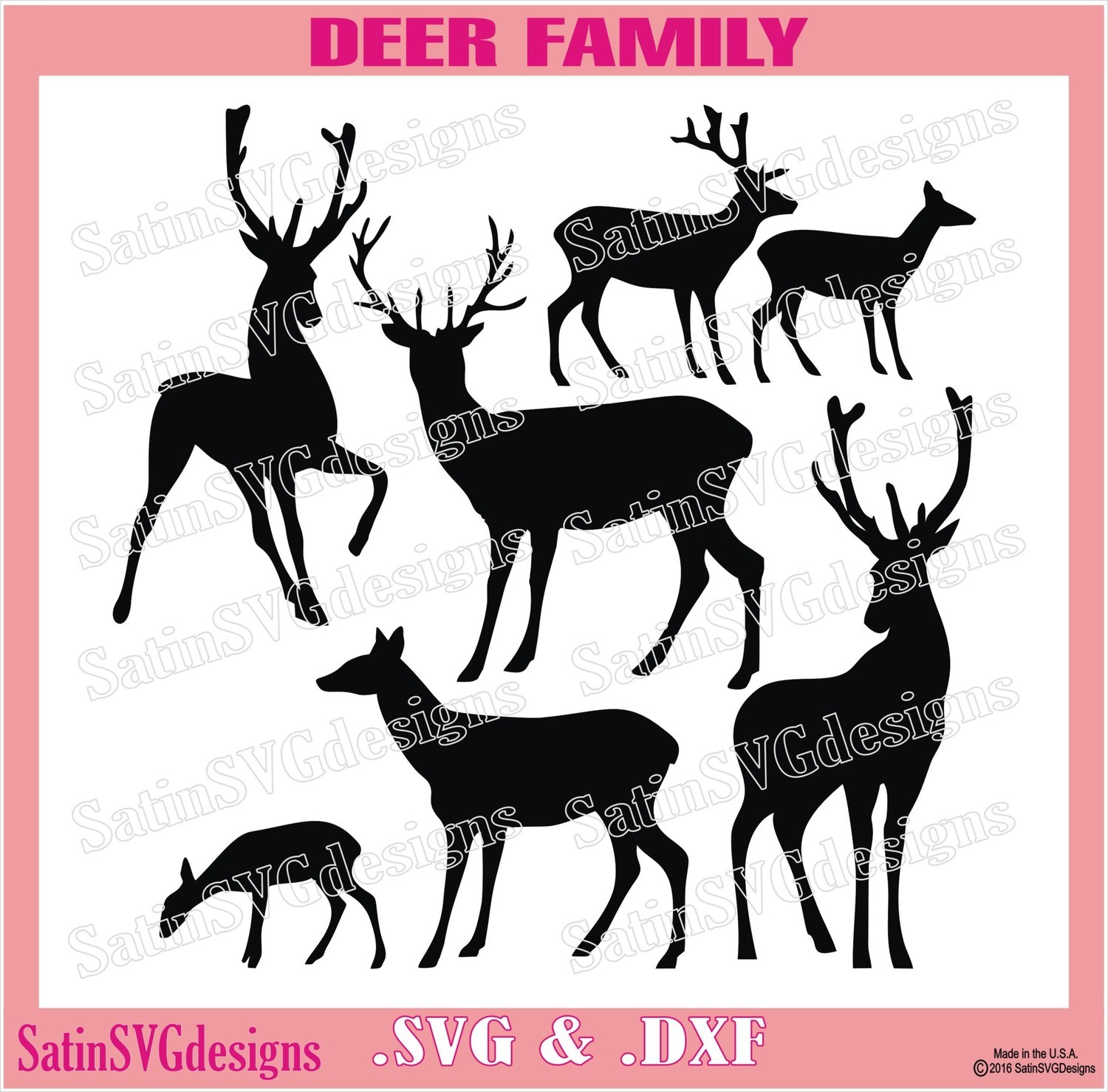 Download Deer Family Hunting Browning Design SVG Files, Cricut, Silhouette Studio, Digital Cut Files