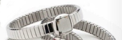 Bracelet: Flexi - with Large grey Swarovski Crystal Bracelet: Flexi - with Large grey Swarovski Crystal