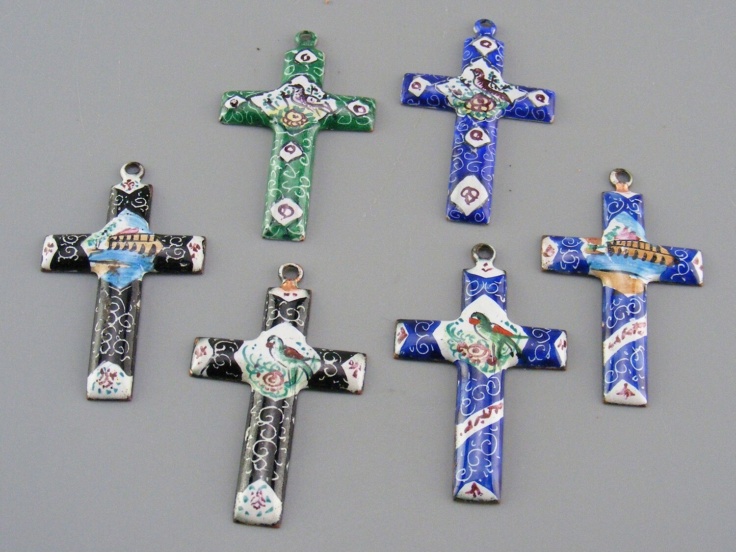 Persian Enamel Cross Pendants Persian Enamel Cross Pendants