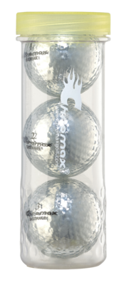Silver Golf Balls - Chromax Distance 3 Ball Tube Silver Golf Balls - Chromax Distance 3 Ball Tube