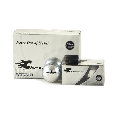 Silver Golf Balls - Chromax Distance Half Dozen Silver Golf Balls - Chromax Distance Half Dozen