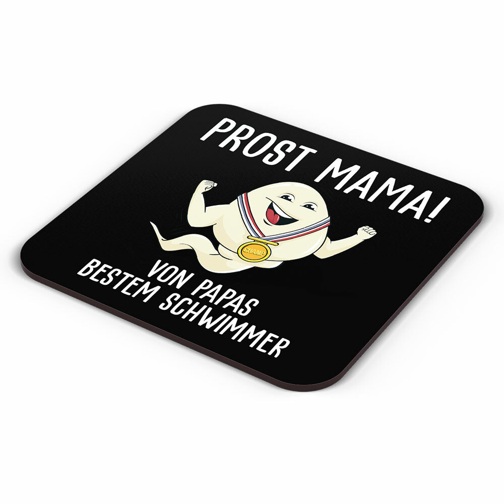 "Alles Gute Mama wünscht Papas bester Schwimmer" Spermium Tasse (Variante: Rosa Henkel)