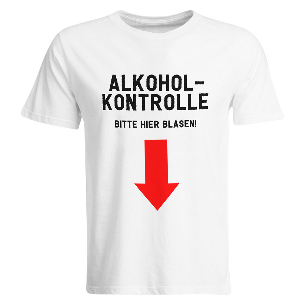 Alkoholkontrolle – Bitte hier blasen T-Shirt 85802